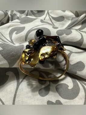 Adjustable Flower Cuff Bracelet